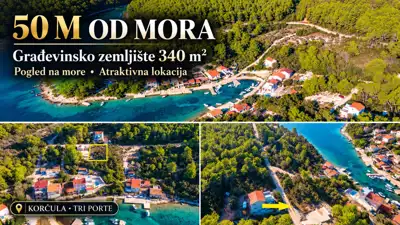 Building land 340 m², Vela Luka - view of the bay - 16