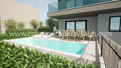 Stan 92 m², Trogir - pogled na more i vrt - 8