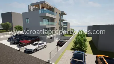 Stan 92 m², Trogir - pogled na more i vrt - 4