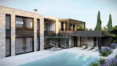 Villa 395 m², Kaštelir - panoramic views and shell construction phase - 2
