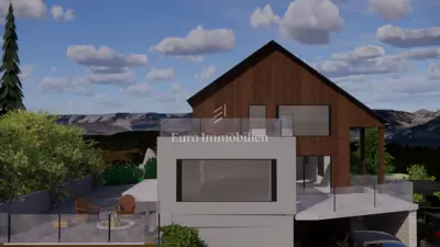 Vila u Mrkoplju, roh-bau, otvoren pogled na prirodu - 2