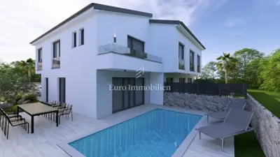 Kuća 100 m², Malinska na Krku, pogled na more