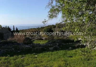 Building plot 520 m², Otok Hvar - sea and island views - 2