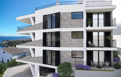 Stan 73 m², Okrug Gornji, 100 m od plaže i panoramski pogled na more - 5