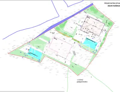 Građevinsko zemljište 1.675 m², Podgora, pogled na more