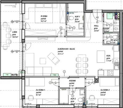 Stan 93 m², Čakovec - Globetka, balkon 15 m² - 6
