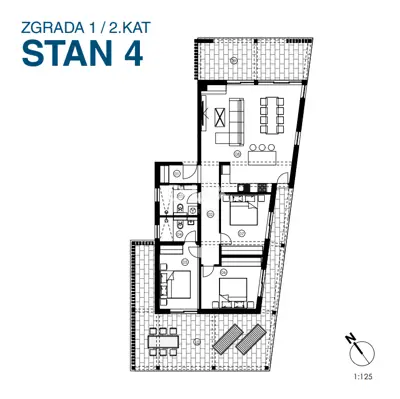 Murter, Jezera, penthouse, 121,53 m² - 2
