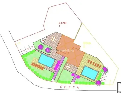 Dvojna kuća u Matuljima, mirno okruženje i okućnica 650 m² - 16