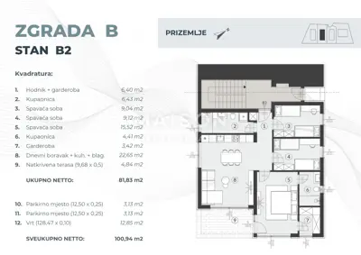 Stan B2 – Zgrada B (Prizemlje) - 7