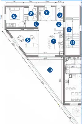 Penthouse 67,92 m², Sukošan - Dachterrasse und Meerblick - 11