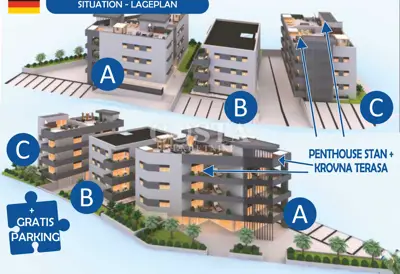Penthouse 67,92 m², Sukošan - Dachterrasse und Meerblick - 10