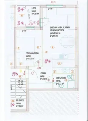 Wohnung 51 m², Mastrinka, Panoramablick auf das Meer - 14