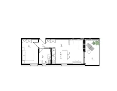 Apartment 48.8 m², Vodice - 1st floor, loggia 9.65 m² - 2