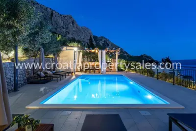 Stone villa in Omiš, pool and sea view - 15