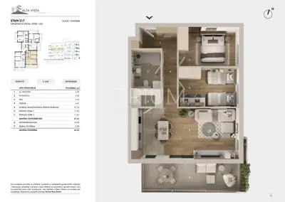 Stan 84,93 m², Seget Donji - panoramski pogled na more - 15