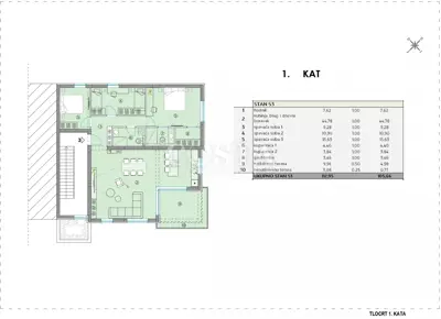 Wohnung 99,91 m², Bibinje - 3 Schlafzimmer und 2 Badezimmer - 20