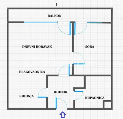 2-room apartment, Lanište, balcony and proximity to Arena Center - 15