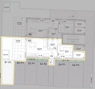 Apartment 49 m², Vir - garden and sea view - 7