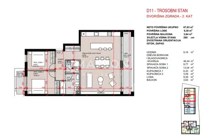Zagreb, Kvatrić - Stan u visokokvalitetnoj novogradnji 100,96 m² - 2