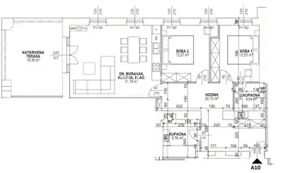 Apartment 108 m², Opatija Centar - 2 rooms, terrace 19 m² - 15