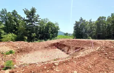 Raša, Baugrundstück mit Baugenehmigung, Fläche 554 m² - 2