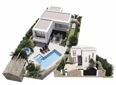 Building plot 1,149 m², Labin area - project for 2 houses - 12