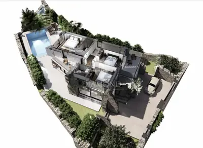 Building plot 1,149 m², Labin area - project for 2 houses - 7