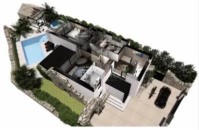 Building plot 1,149 m², Labin area - project for 2 houses - 13