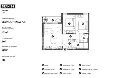 Neubau in Vrboska (Hvar) - Wohnung im ersten Stock mit Loggia - 11
