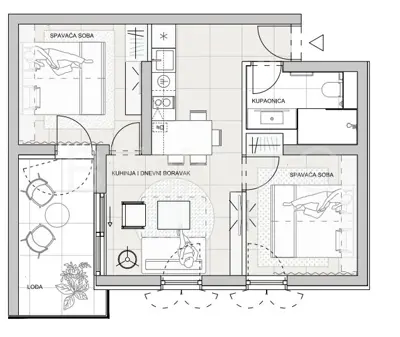 Wohnung 101,90 m², Sveti Filip i Jakov - 100 m vom Meer - 15