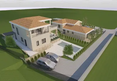 Baugrundstück 608 m², Bibići - Genehmigung für ein Haus mit Pool - 2