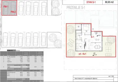 Apartment 80 m², Mandre - Erdgeschoss, Garten und 2 Parkplätze - 7