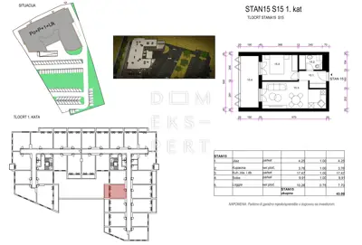 Resnik, Dvosoban stan na prvom katu novogradnje, 43 m² - 10