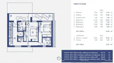 Vila 329 m², Crveni Vrh - pogled na zaljev i vrt - 18