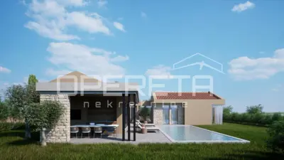 Buje area - Ground-floor house under construction with a pool - 4
