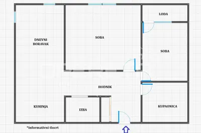 Apartment 55 m², Špansko - 2.5 rooms, loggia and storage room - 18