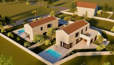 Building plot 923 m², Barban, flat and regular in shape