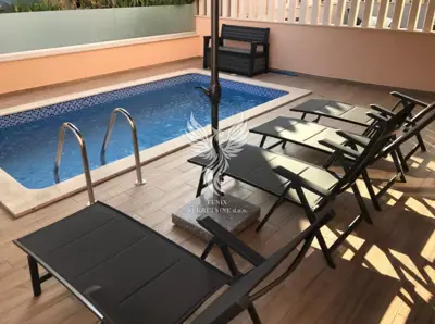 Apartment in Makarska, center, courtyard with heated pool