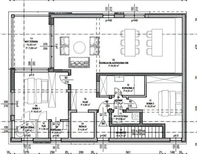 Wohnung 129 m², Vabriga - überdachte Terrasse und Open Space - 3