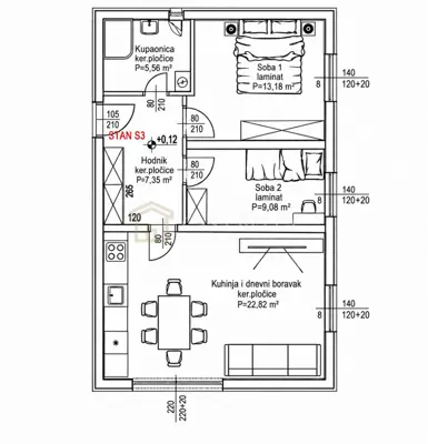 Gornja Drenova - Novogradnja 65 m², 2S+DB u prizemlju - 11