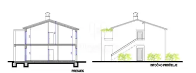 Građevinsko zemljište 1.850 m², Poreč - projekt kuće