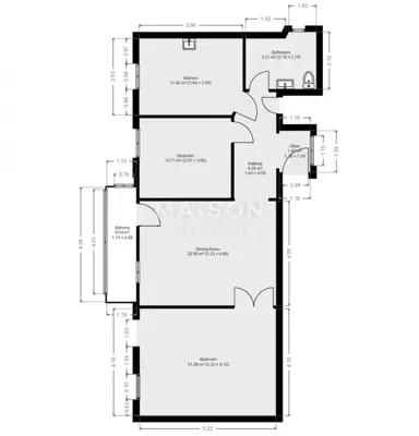 Stan 90 m², Donja Vežica - vrt i balkon - 14
