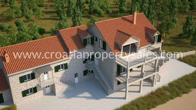 Old house 1,841 m², island of Brač - sea view - 2