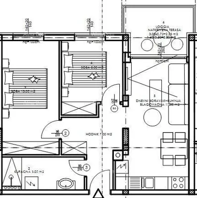 Wohnung in Pula, Veli vrh - Erdgeschoss, 2 Schlafzimmer