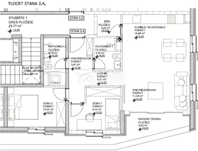Apartment 3.4, Cres - strict center, 50 m from the sea - 2