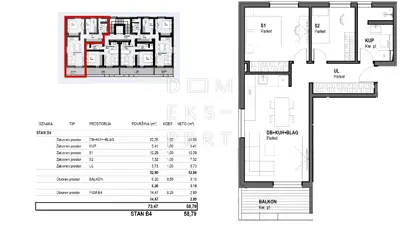 Wohnung zum Kauf in Sesvete, 58,8 m² - 4