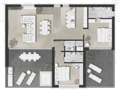 Apartman 102 m², Drage - prvi red do mora - 16