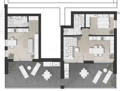 Apartman 102 m², Drage - prvi red do mora - 13