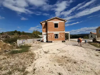 House in Jakomići, Pićan - pool and view of Učka