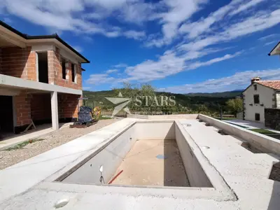 House in Jakomići, Pićan - pool and view of Učka - 13